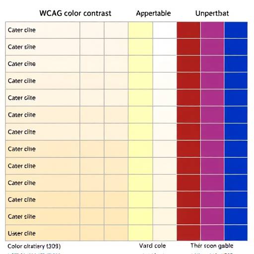Grafico che illustra esempi di contrasto di colore accettabile e inaccettabile, secondo le linee guida WCAG, utilizzato sul sito Notizie Oggi.