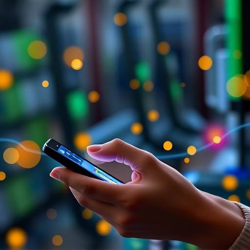 Un consumatore utilizza un'app per verificare l'origine di un prodotto agricolo tramite blockchain